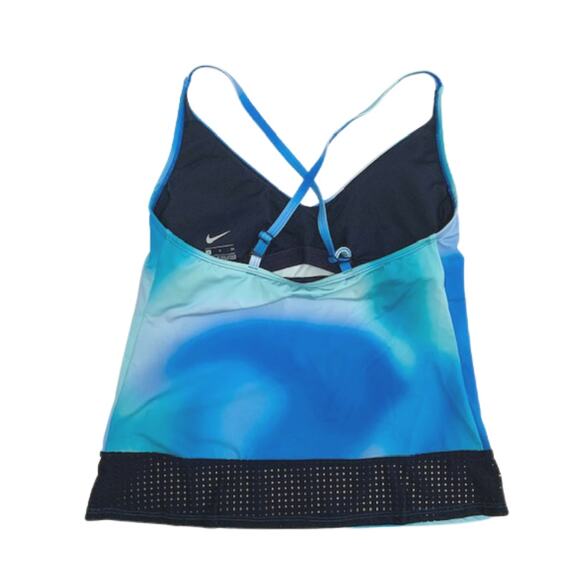 NIKE Battle Blue Crossback Swim Tankini | S - Picture 3 of 6